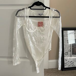 Miss Lola sheer bodysuit! Size small! NWT!